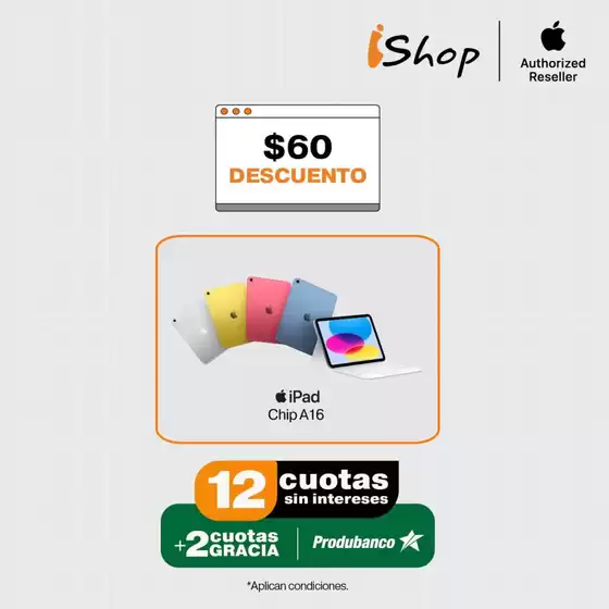 Catálogo iShop en Guayas | Beneficio unico con tarjetas produbanco | 2026-08-14T00:00:00.000Z - 2026-08-31T00:00:00.000Z