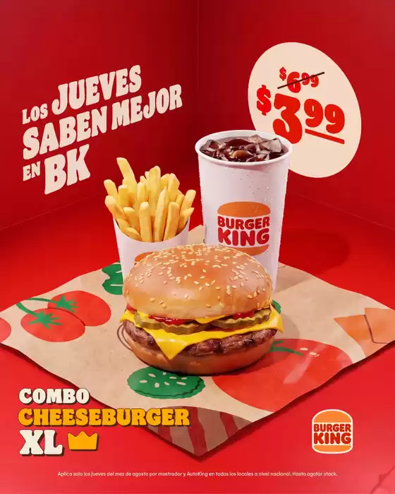 Catálogo Burger King | Los jueves saben mejor en BK | 2026-08-14T00:00:00.000Z - 2026-08-27T00:00:00.000Z