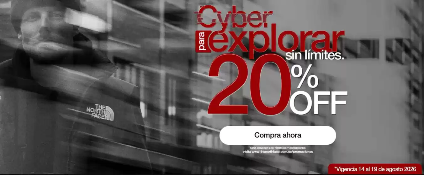 Catálogo The North Face | Cyber para explorar | 2026-08-17T00:00:00.000Z - 2026-08-19T00:00:00.000Z