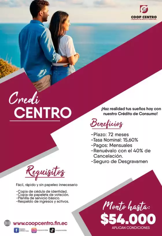 Catálogo Credicentro | Credito de consumo | 2026-08-18T00:00:00.000Z - 2026-08-31T00:00:00.000Z