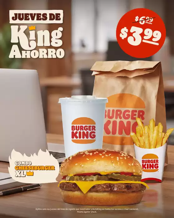Catálogo Burger King | Combo cheeseburger  | 2026-08-20T00:00:00.000Z - 2026-08-31T00:00:00.000Z