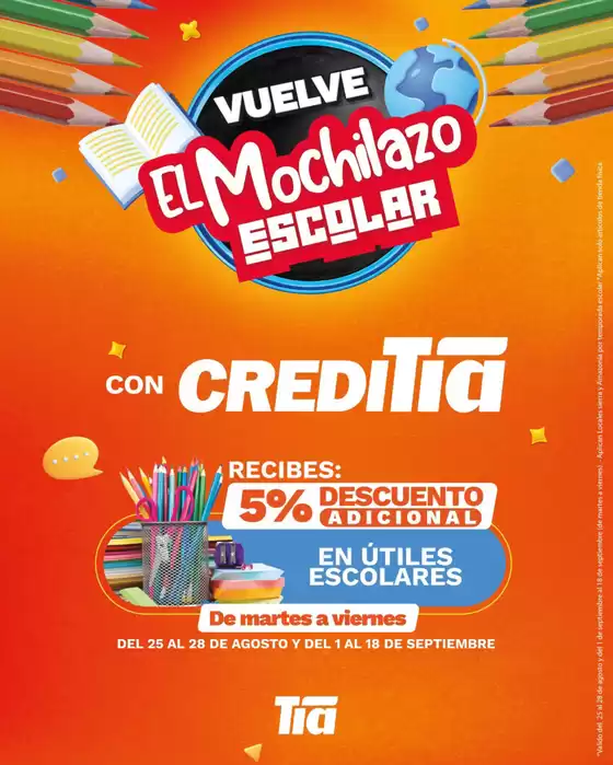Catálogo Tia | El mochilazo esoclar  | 2026-08-26T00:00:00.000Z - 2026-09-18T00:00:00.000Z