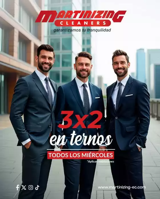 Catálogo Martinizing Dry Cleaning en Las Lajas | 3x2 en ternos | 2026-09-03T00:00:00.000Z - 2026-10-31T00:00:00.000Z