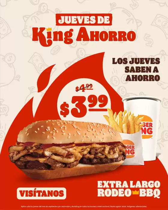 Catálogo Burger King en Pichincha | Jueves de king ahorro | 2026-09-09T00:00:00.000Z - 2026-09-24T00:00:00.000Z
