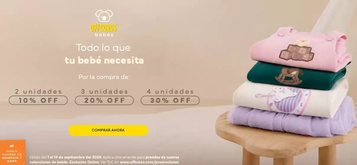 Catálogo Offcorss | Todo lo que tu bebe necesita | 2026-09-14T00:00:00.000Z - 2026-09-14T00:00:00.000Z