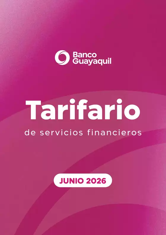 Catálogo Banco Guayaquil en San Vicente | Tarifariop de servicios financieros | 2026-09-14T00:00:00.000Z - 2026-09-30T00:00:00.000Z