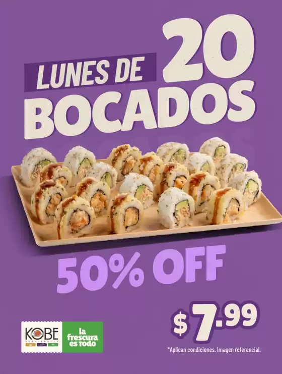 Catálogo Kobe Sushi Express | Lunes de 20 bocados | 2026-09-15T00:00:00.000Z - 2026-09-28T00:00:00.000Z