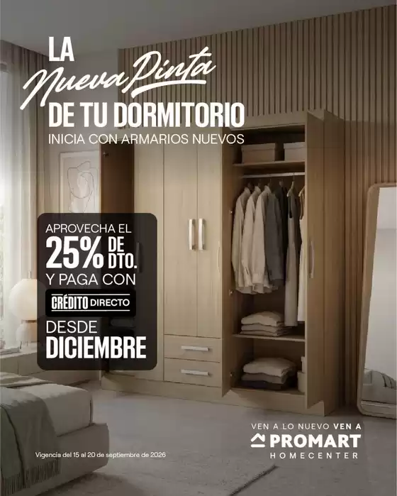 Catálogo Promart Homecenter en Pelileo | La nueva pinta de tu dormitorio | 2026-09-16T00:00:00.000Z - 2026-09-20T00:00:00.000Z