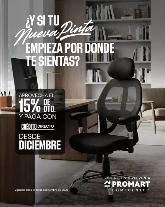 Catálogo Promart Homecenter en Pifo | Empieza por donde te sientas? | 2026-09-21T00:00:00.000Z - 2026-09-30T00:00:00.000Z