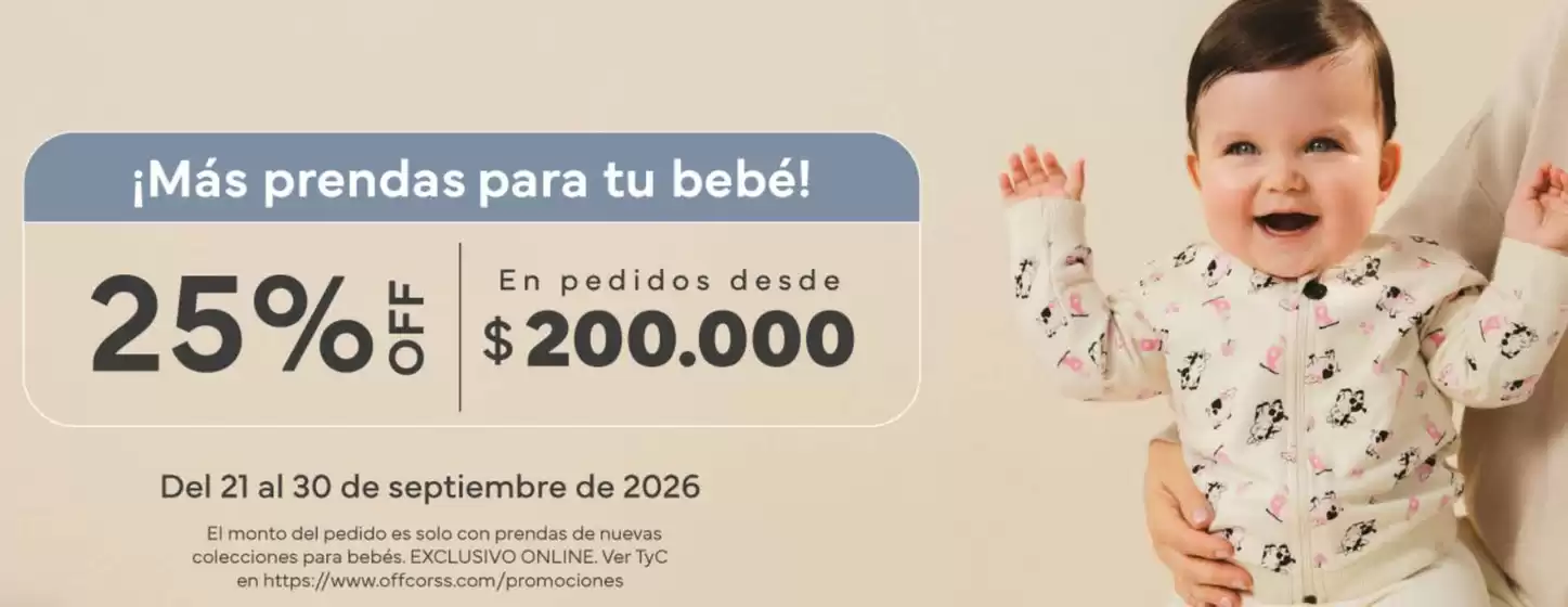 Catálogo Offcorss | Mas Prendas para tu bebe  | 2026-09-23T00:00:00.000Z - 2026-09-30T00:00:00.000Z