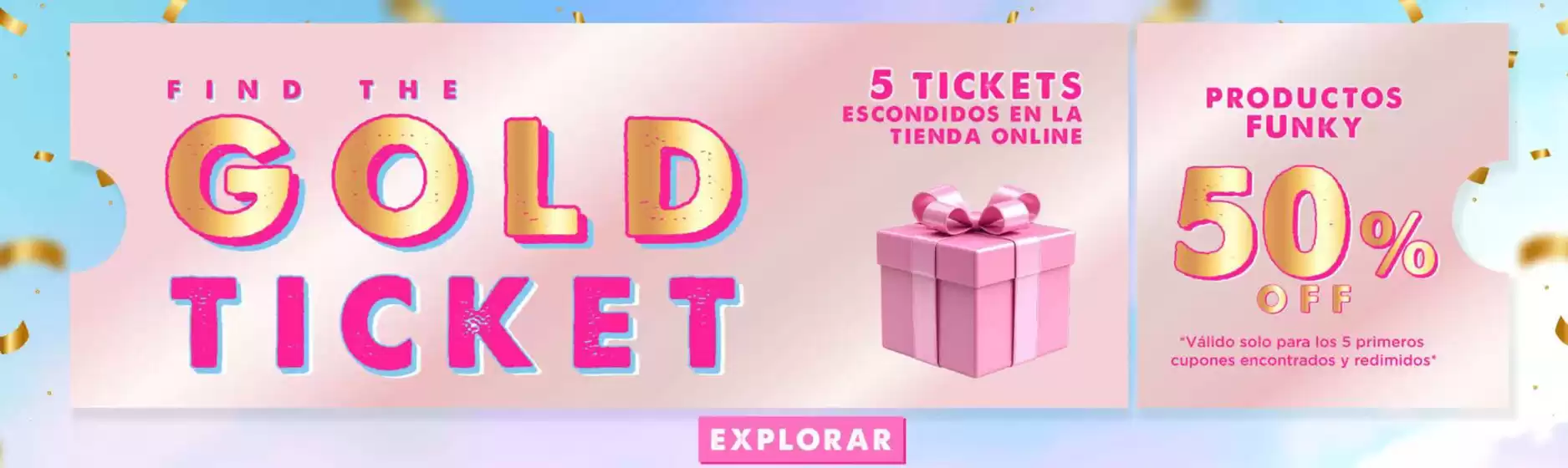 Catálogo Funky Fish | Find the gold ticket | 2026-09-23T00:00:00.000Z - 2026-10-17T00:00:00.000Z