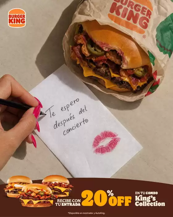 Catálogo Burger King | Recibe con tu entrada 20%off | 2026-09-23T00:00:00.000Z - 2026-10-24T00:00:00.000Z