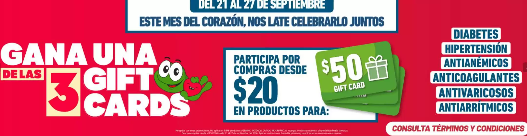 Catálogo Farmacias SanaSana en Quito | Gana una de las 3 gift cards | 2026-09-24T00:00:00.000Z - 2026-09-27T00:00:00.000Z