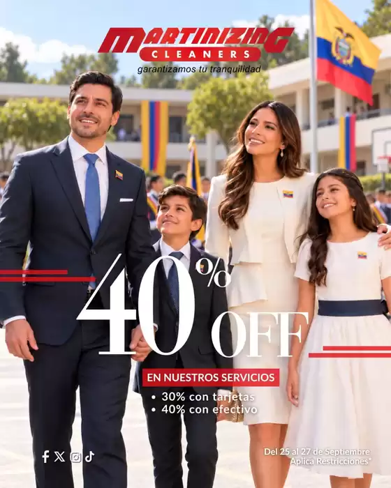Catálogo Martinizing Dry Cleaning en Cuenca | 40%off | 2026-09-24T00:00:00.000Z - 2026-09-27T00:00:00.000Z