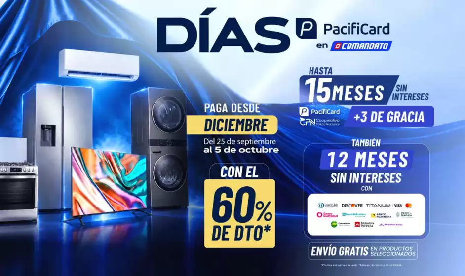 Catálogo Comandato en Las Naves | Dias pacificard | 2026-09-28T00:00:00.000Z - 2026-10-05T00:00:00.000Z