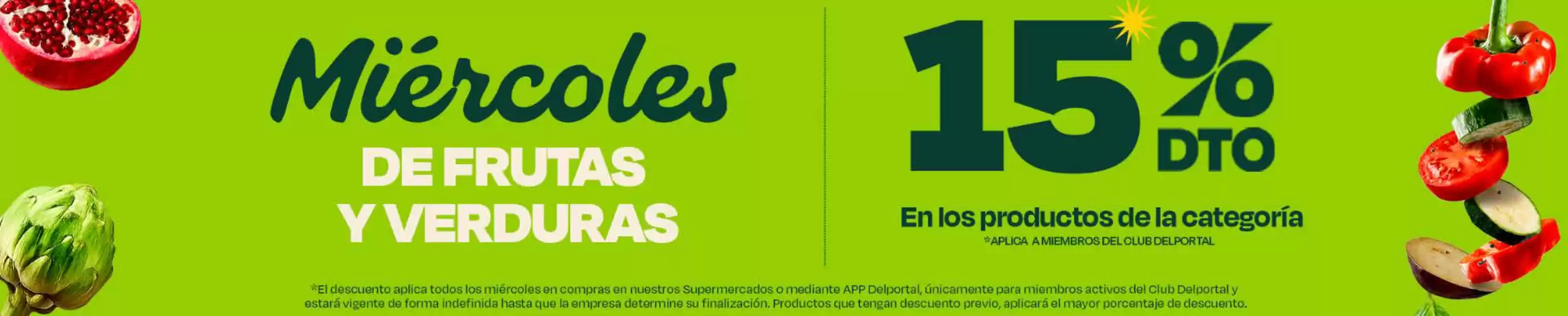 Catálogo Supermercados Delportal | Miercoles de frutas y verduras | 2026-09-29T00:00:00.000Z - 2026-09-30T00:00:00.000Z