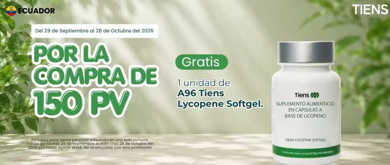 Catálogo Tiens en Celica | Gratis | 2026-09-30T00:00:00.000Z - 2026-10-28T00:00:00.000Z