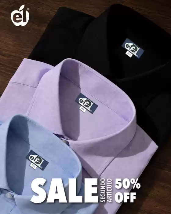 Catálogo Camisas Él | Sale segundo articulo 50%Off  | 2026-09-30T00:00:00.000Z - 2026-10-18T00:00:00.000Z