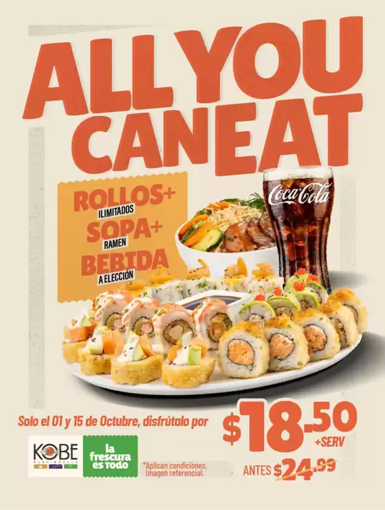 Catálogo Kobe Sushi Express en Conocoto | All you can eat  | 2026-10-02T00:00:00.000Z - 2026-10-15T00:00:00.000Z
