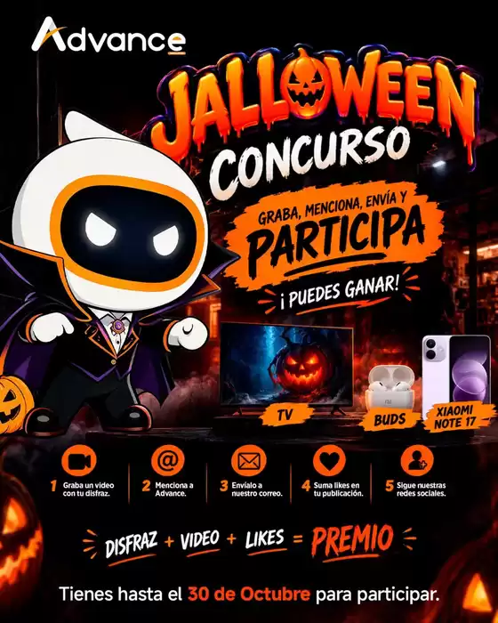 Catálogo Advance en Machala | Halloween concurso | 2026-10-05T00:00:00.000Z - 2026-10-30T00:00:00.000Z