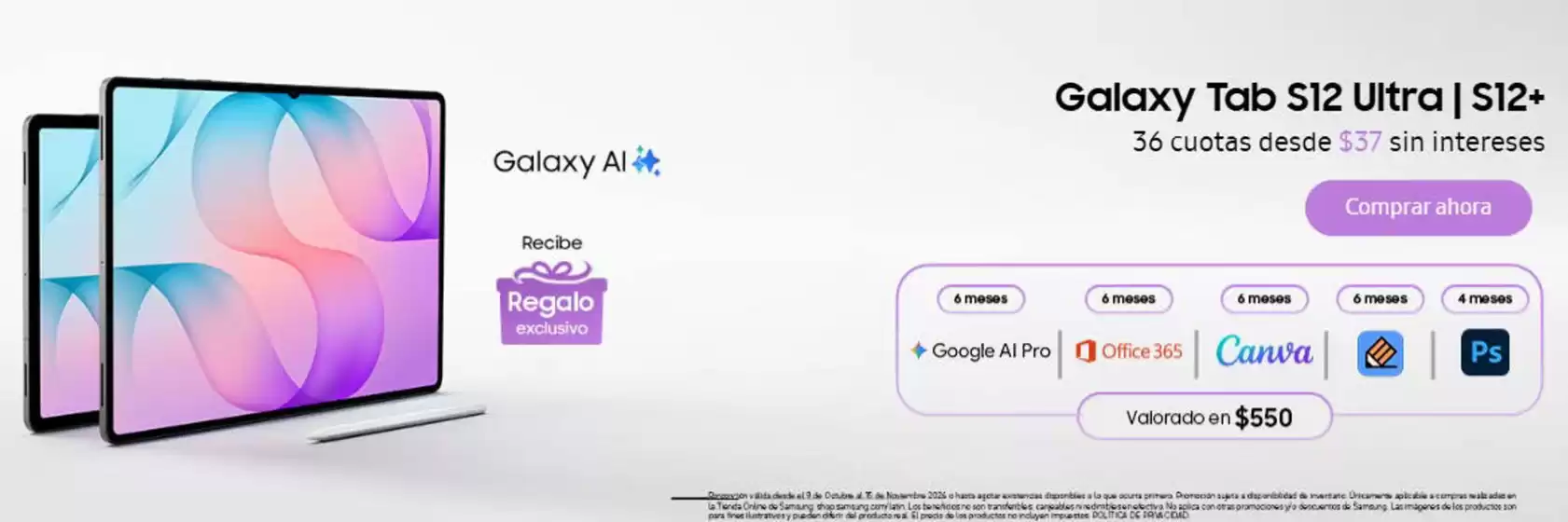 Catálogo Samsung en Duran | Galaxy Tab S12 ultra | 2026-10-12T00:00:00.000Z - 2026-11-15T00:00:00.000Z