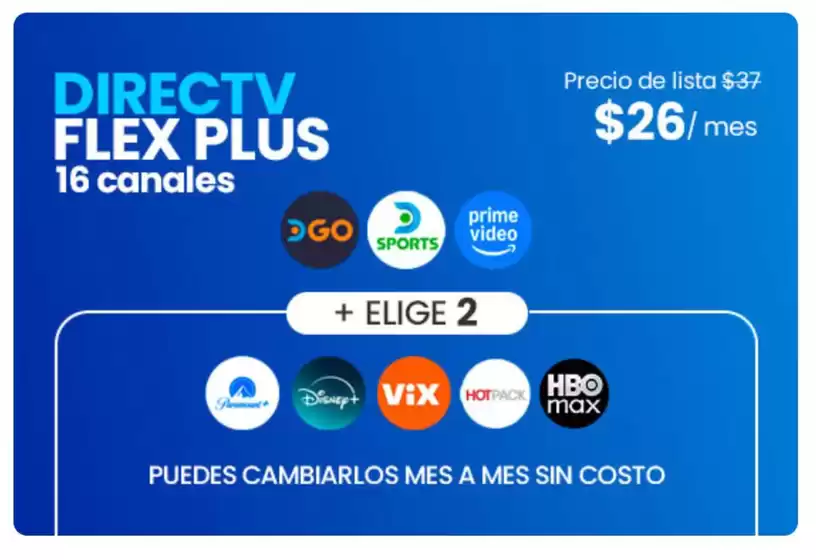 Catálogo DIRECTV en Duran | Direvtv flex | 2026-10-12T00:00:00.000Z - 2026-11-30T00:00:00.000Z