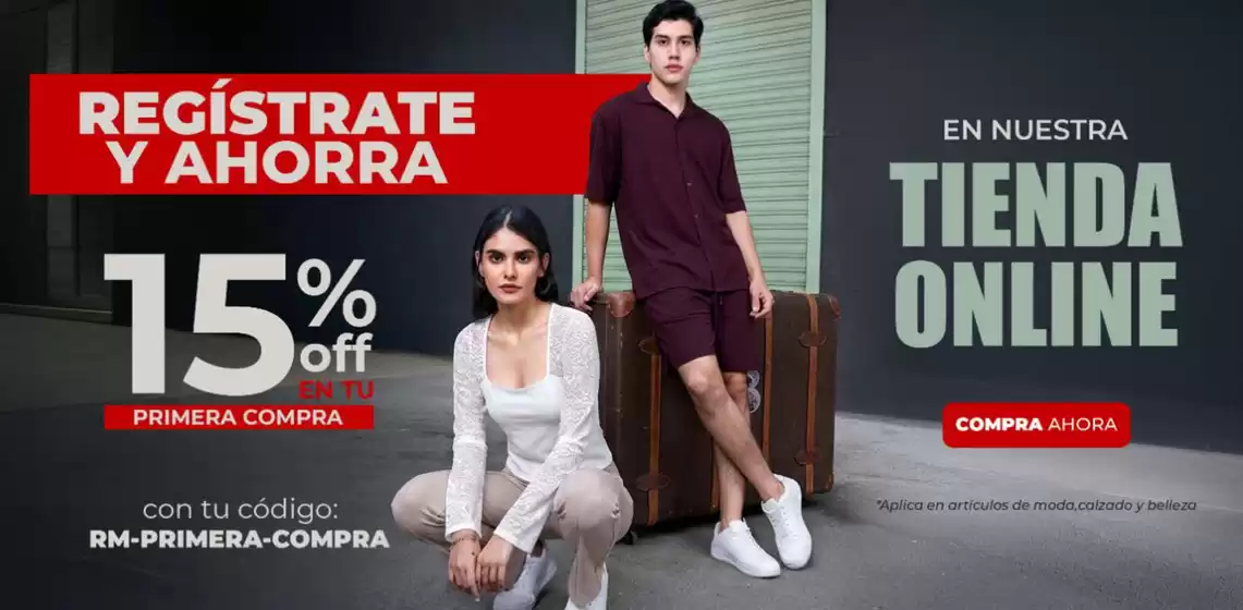 Catálogo Moda RM en Babahoyo | Registrate y ahorra 15%  | 2026-10-15T00:00:00.000Z - 2026-10-31T00:00:00.000Z