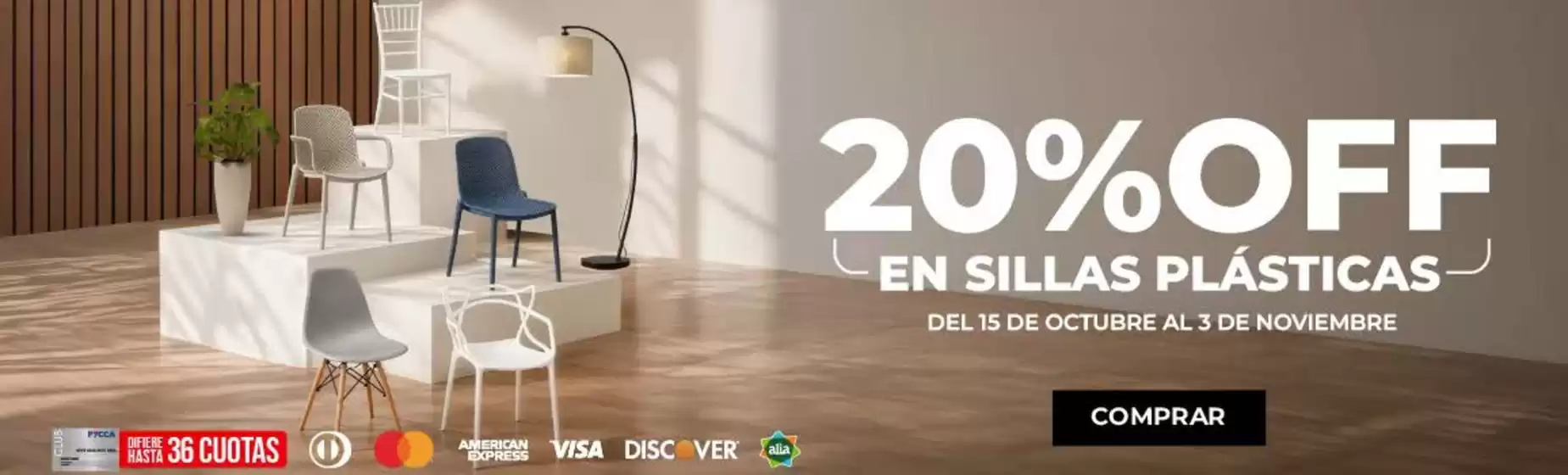Catálogo Pycca en Miravalle | 20%off en sillas plasticas  | 2026-10-19T00:00:00.000Z - 2026-11-03T00:00:00.000Z