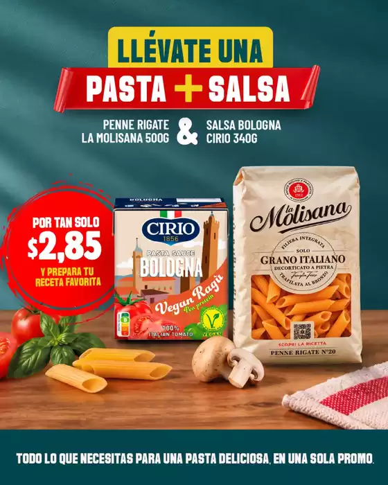 Catálogo Mi Comisariato | Llevate una pasta + salsa | 2026-10-20T00:00:00.000Z - 2026-10-31T00:00:00.000Z