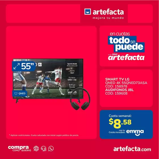 Catálogo Artefacta | Ofertas y promociones actuales | 2026-10-20T00:00:00.000Z - 2026-11-03T00:00:00.000Z