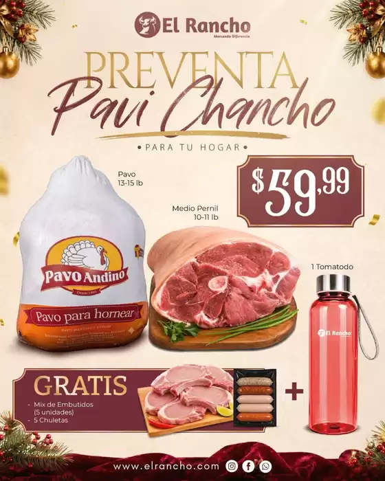 Catálogo Supermercado El Rancho en Ambato | Preventa pavi chancho | 2026-10-29T00:00:00.000Z - 2026-12-31T00:00:00.000Z