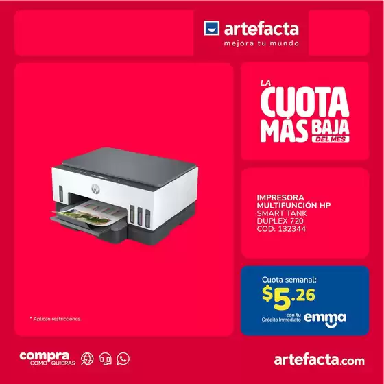 Catálogo Artefacta en Calderón | Descuentos y promociones | 2026-10-29T00:00:00.000Z - 2026-11-12T00:00:00.000Z