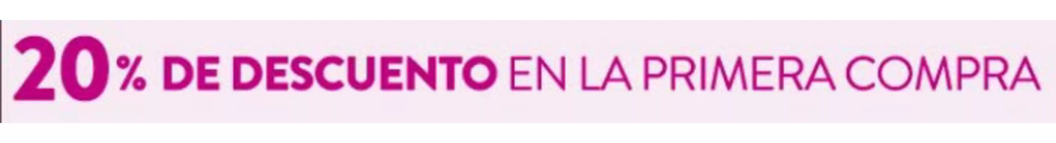 20%de descuento en la primera compra