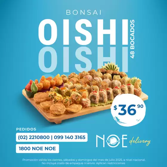 Catálogo Noe Sushi Bar en Cuenca | Bonsai Oishi  | 2025-07-11T00:00:00.000Z - 2025-07-31T00:00:00.000Z