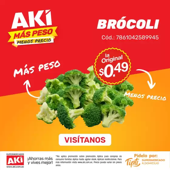 Mas Peso menos precio 