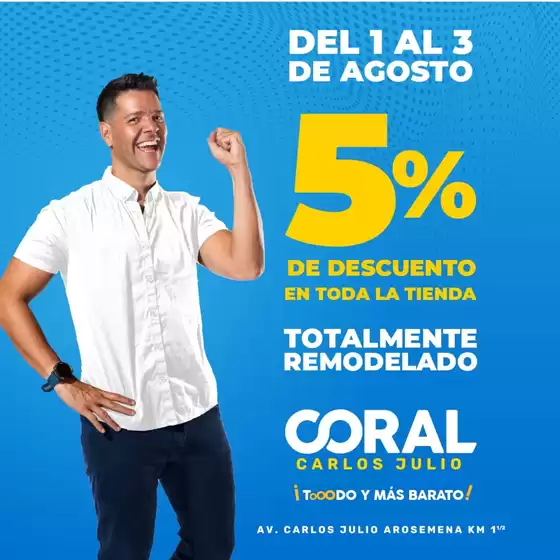 Catálogo Coral Hipermercados en Manta | 5% de descuento | 2025-08-01T00:00:00.000Z - 2025-08-03T00:00:00.000Z