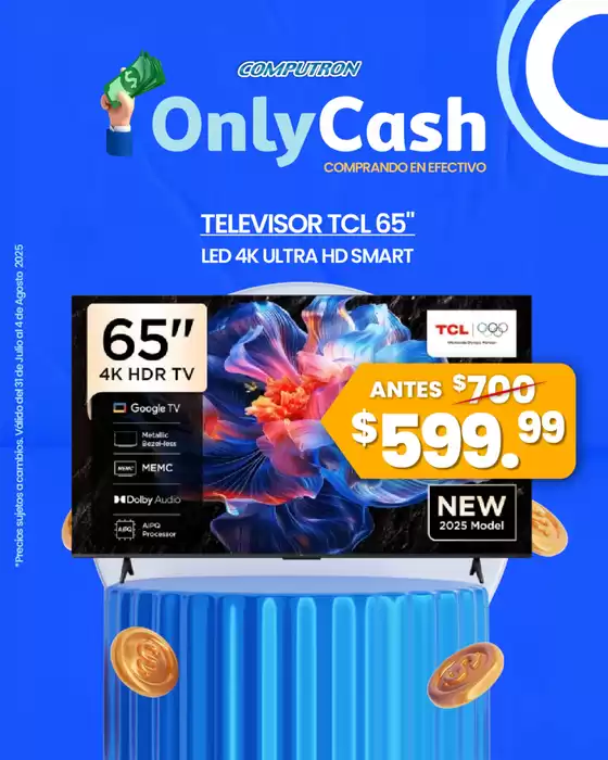 Catálogo Computron en Pujilí | Televisor  | 2025-07-31T00:00:00.000Z - 2025-08-04T00:00:00.000Z