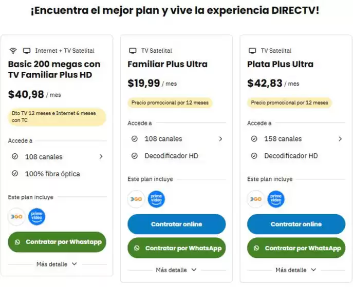 Plan y vive DirecTV!