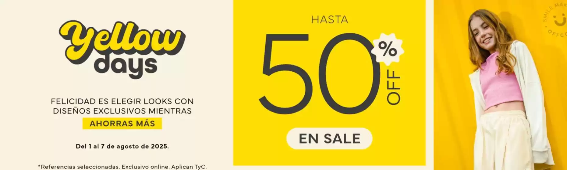 Catálogo Offcorss en Nueva Loja | Yellow Days ! | 2025-08-05T00:00:00.000Z - 2025-08-31T00:00:00.000Z