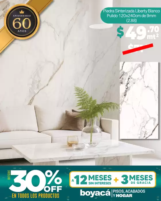 Catálogo Boyacá en Cuenca | Piedra sinterizada ofertas | 2025-08-06T00:00:00.000Z - 2025-08-10T00:00:00.000Z