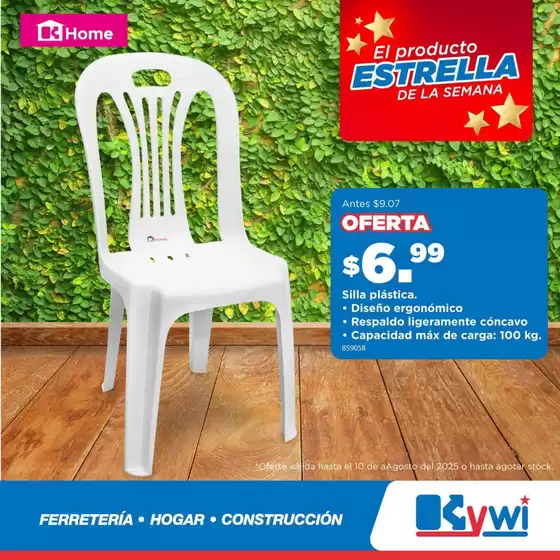 Catálogo Mega Kywi en Tena | Silla Plastica | 2025-08-06T00:00:00.000Z - 2025-08-10T00:00:00.000Z