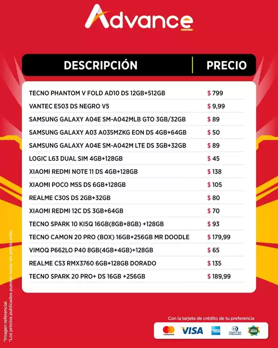 Catálogo Advance en Muisne | Precios Advance  | 2025-08-11T00:00:00.000Z - 2025-08-17T00:00:00.000Z