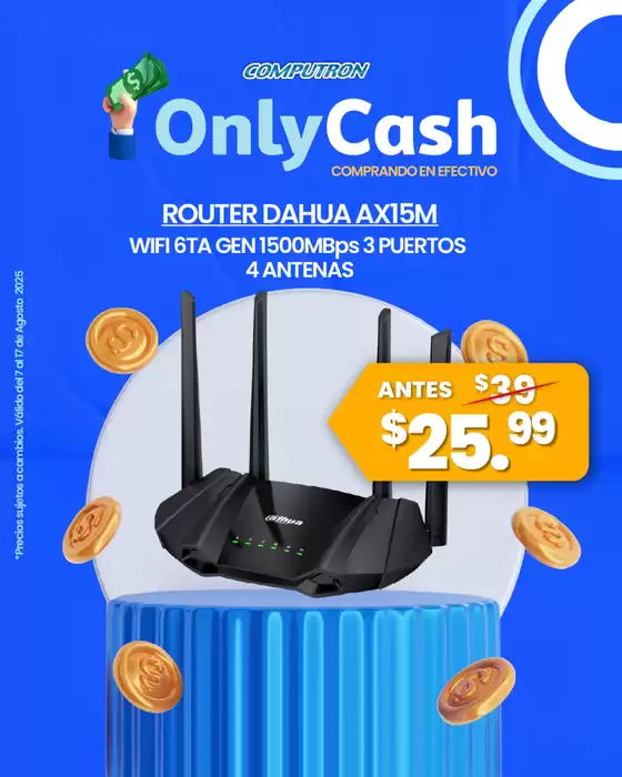 Catálogo Computron en Muisne | Router Dahua AX15M | 2025-08-07T00:00:00.000Z - 2025-08-17T00:00:00.000Z