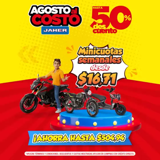Catálogo Jaher en Muisne | Minicuotas semanales  | 2025-08-01T00:00:00.000Z - 2025-08-31T00:00:00.000Z