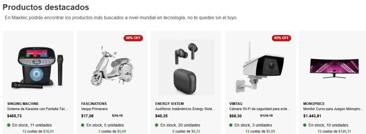 Productos Destacados