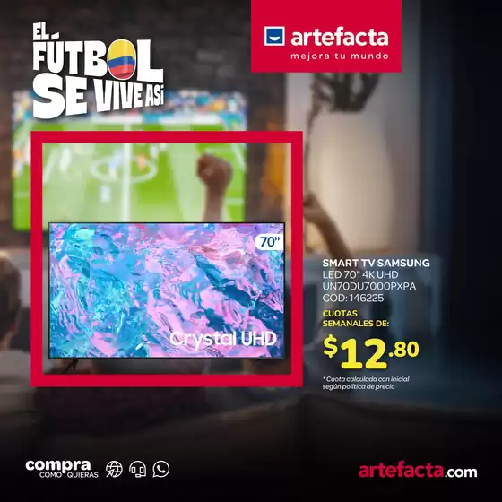 Catálogo Artefacta en Ambato | Smart Tv | 2025-08-15T00:00:00.000Z - 2025-08-31T00:00:00.000Z