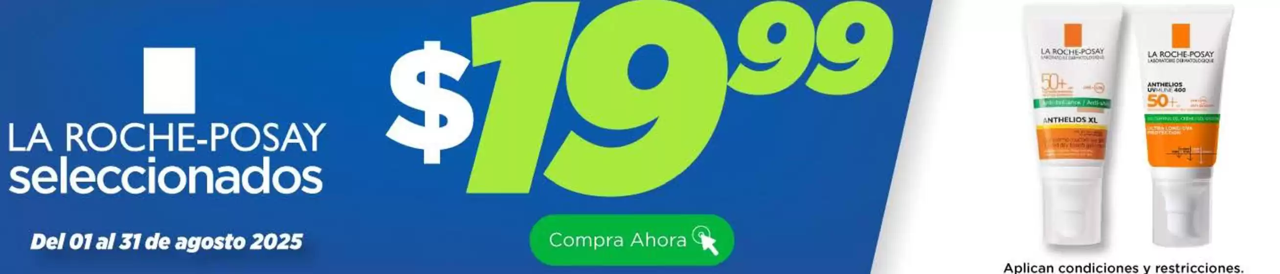 Catálogo Farmacias Medicity en Sangolquí | La roche-posay $19.99 | 2025-08-20T00:00:00.000Z - 2025-08-31T00:00:00.000Z