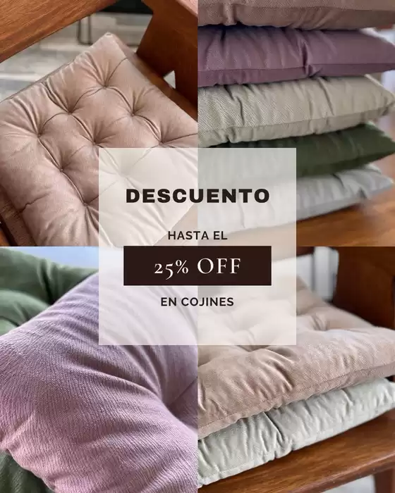 Hasta el 25%off en cojines 