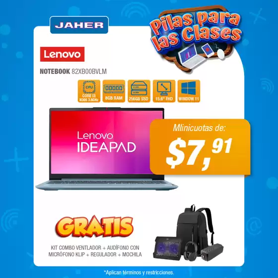 Catálogo Jaher en La Troncal | Lenovo notebook | 2025-08-21T00:00:00.000Z - 2025-08-31T00:00:00.000Z