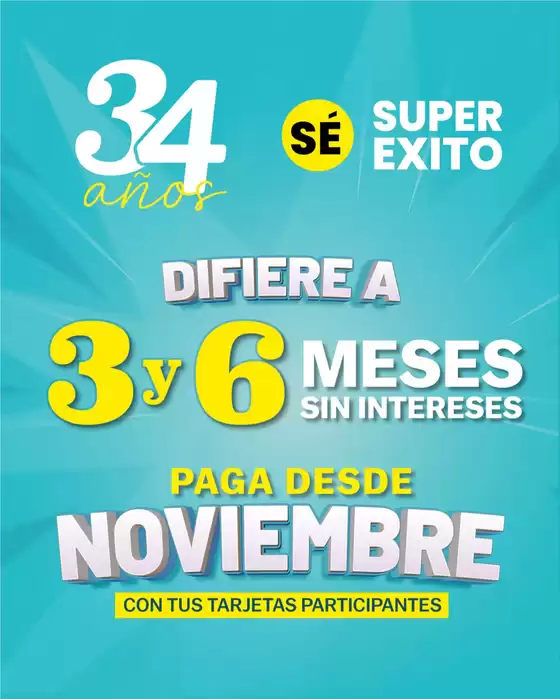 Difiere a 3y6 meses sin intereses 